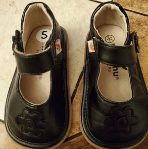 MooShu Black Squeak Trainers